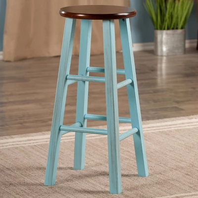 29" Ivy Barstool - Light Blue - Winsome - Image 4