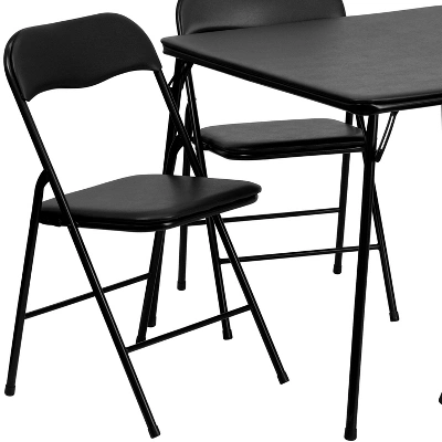 Flash Furniture 5 Piece Folding Card Table And Chair Set - Image 6