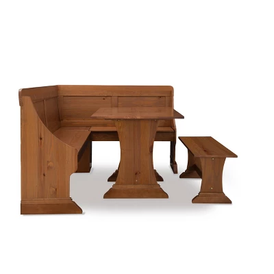 Midwest Pine Breakfast Nook Dining Sets Natural - Linon