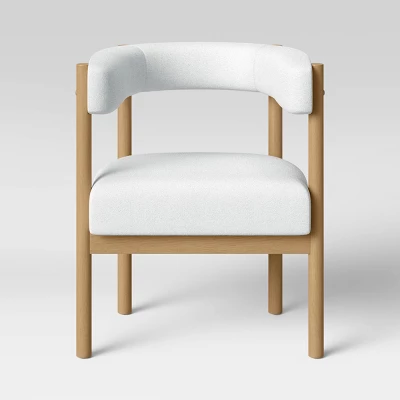 Kenova Upholstered Dining Chair With Wood Dowel Legs Cream - Threshold™ - Image 2