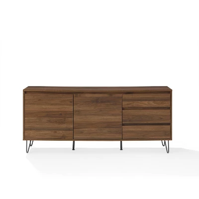 Teagan Record Storage Sideboard Brown Oak - Crosley - Image 8