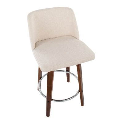 Set Of 2 Toriano Upholstered Counter Height Barstools - Lumisource - Image 6