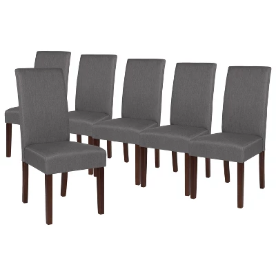 Emma And Oliver Six Mid-Century Parsons Chairs And Hardwood Frame For Kitchen, Dining Room & More - Image 16