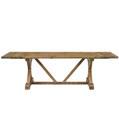 Den Wood Extendable Dining Table Brown - Modway - Image 2