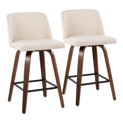 Set Of 2 Toriano Upholstered Counter Height Barstools - Lumisource - Image 9