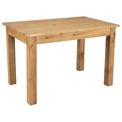Flash Furniture 46" X 30" Rectangular Solid Pine Farm Dining Table - Image 14