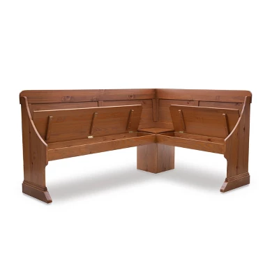 Midwest Pine Breakfast Nook Dining Sets Natural - Linon - Image 4